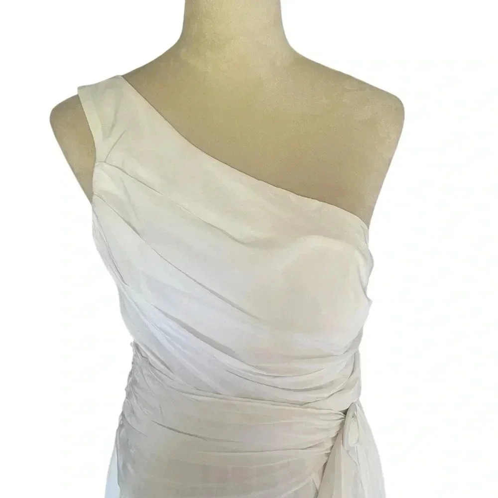Do+Be Petal And Pup Gilbert One Shoulder White Mini Coquette Dress Women Size L - Picture 5 of 7